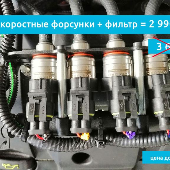 Замена форсунок + фильтр тонкой очистки с отстойником за 2990 Время газа