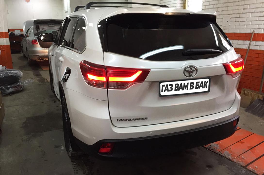 Монтаж ГБО 4 Lovato OBDII на Toyota Highlander 2.7 2018 р. в.