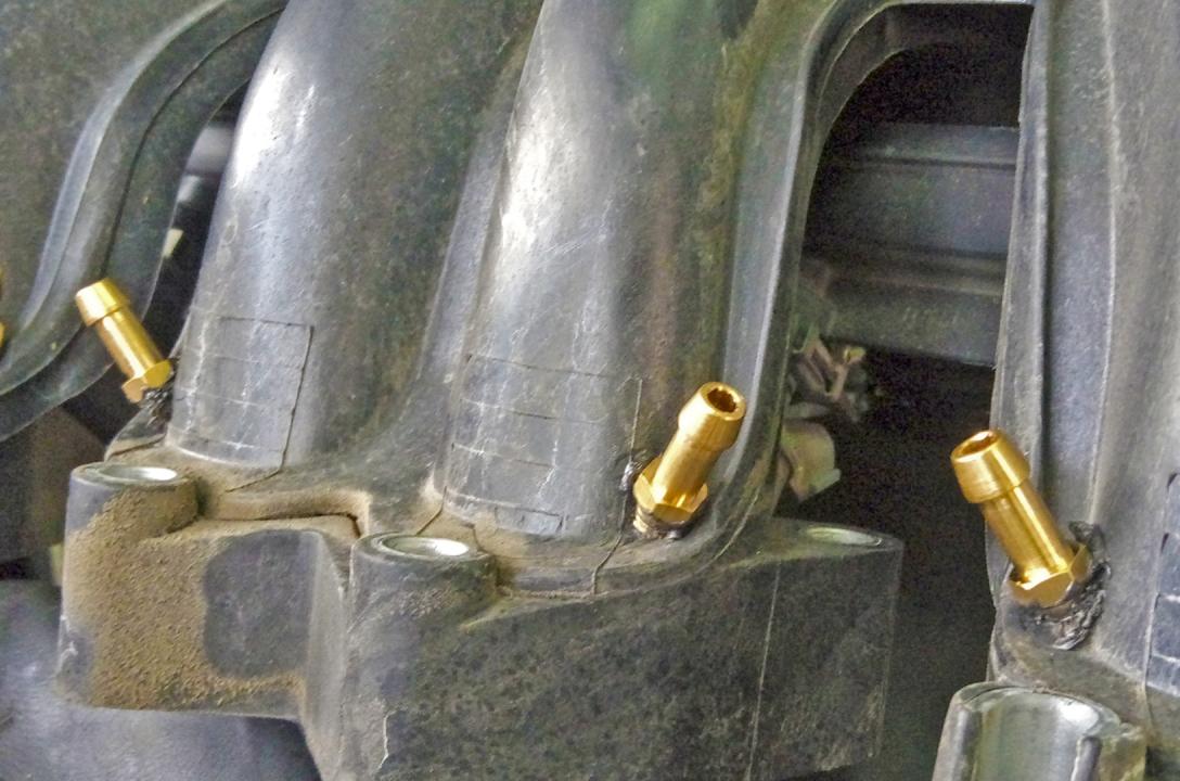 Місце подачі газу в колекторі