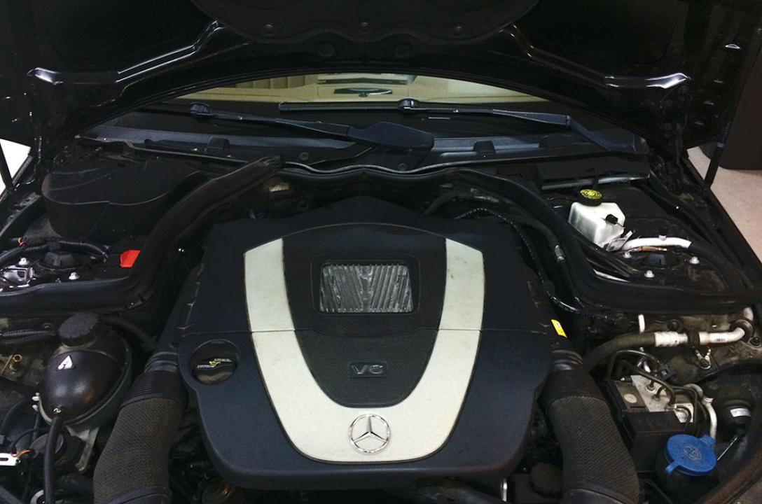Общий вид с ГБО на mercedes